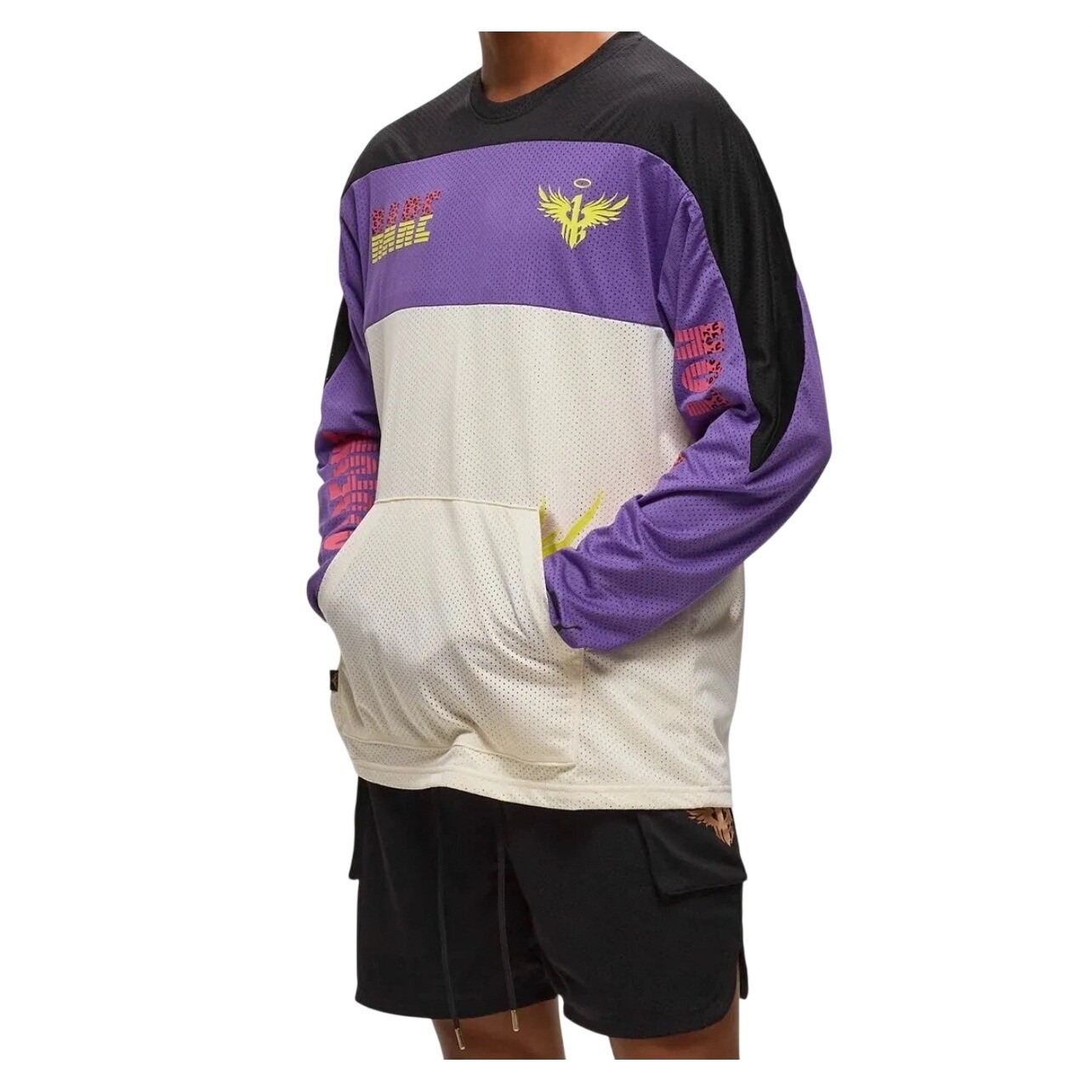 Puma X Lamelo Ball Moto Jersey Mens Small Purple White Black Mesh 621712-01 Nwt